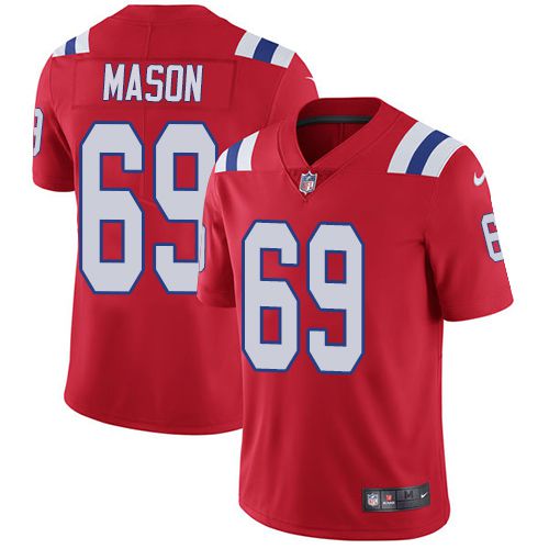 Men New England Patriots #69 Shaq Mason Nike Red Limited NFL Jersey